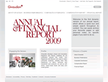 Tablet Screenshot of givaudan-annual-report-2009.production.investis.com